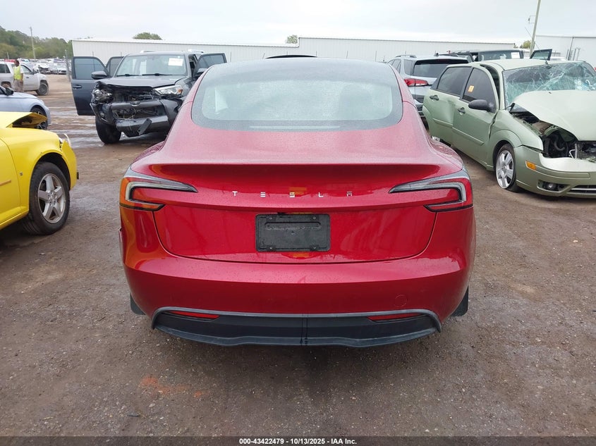 2025 Tesla Model 3 Long Range Rear-Wheel Drive VIN: 5YJ3E1EA3SF879262 Lot: 43422479