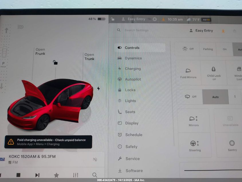 2025 Tesla Model 3 Long Range Rear-Wheel Drive VIN: 5YJ3E1EA3SF879262 Lot: 43422479