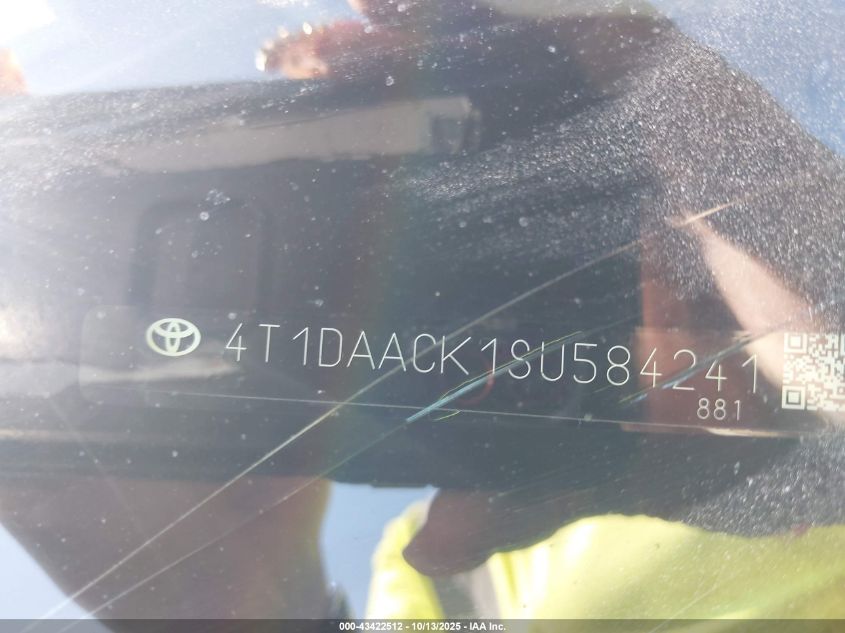 2025 Toyota Camry Se VIN: 4T1DAACK1SU584241 Lot: 43422512