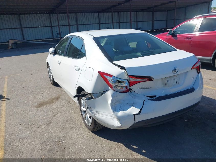 2016 Toyota Corolla Le VIN: 2T1BURHE0GC678815 Lot: 43422514