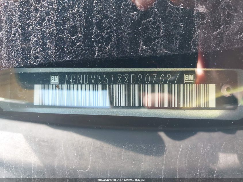 2008 Chevrolet Uplander Lt VIN: 1GNDV33188D207627 Lot: 43422700