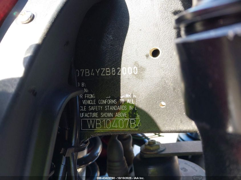 2000 BMW R1100 R VIN: WB10407B4YZB82000 Lot: 43422760