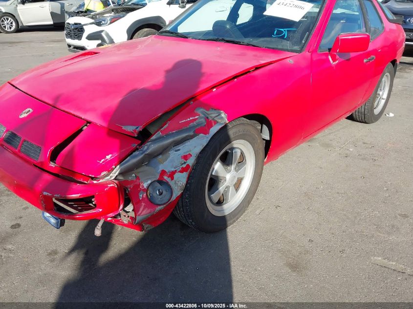 1987 Porsche 924 S VIN: WP0AA092XHN452123 Lot: 43422806