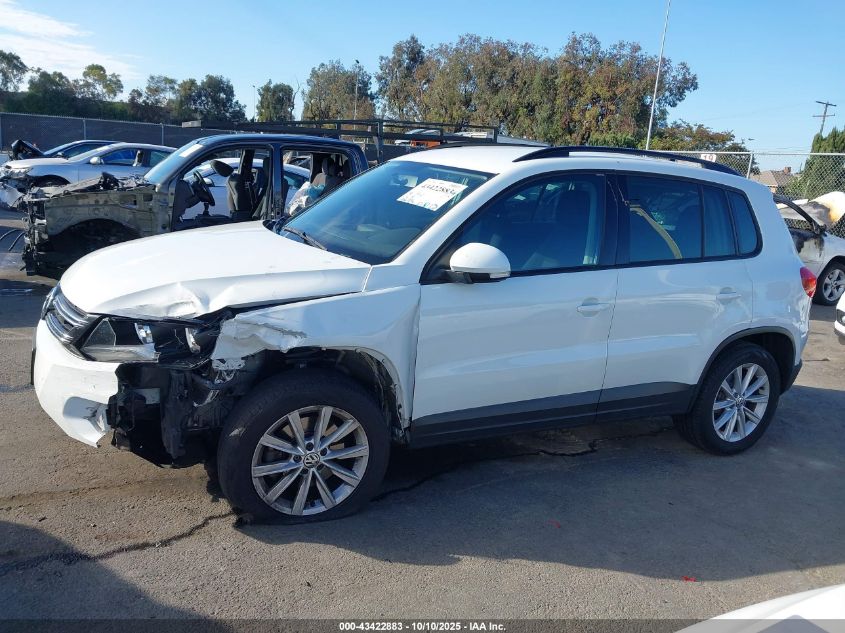 2018 Volkswagen Tiguan Limited 2.0T VIN: WVGAV7AX6JK001326 Lot: 43422883