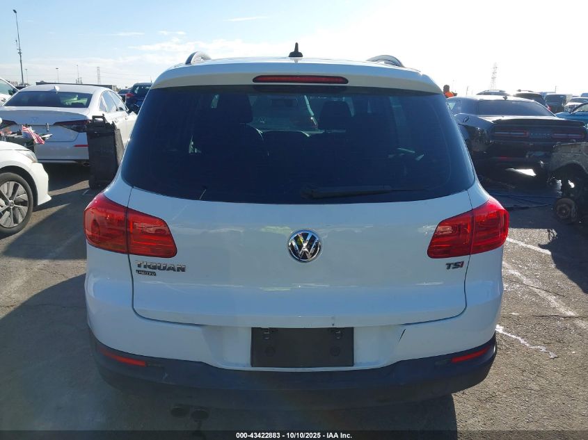2018 Volkswagen Tiguan Limited 2.0T VIN: WVGAV7AX6JK001326 Lot: 43422883