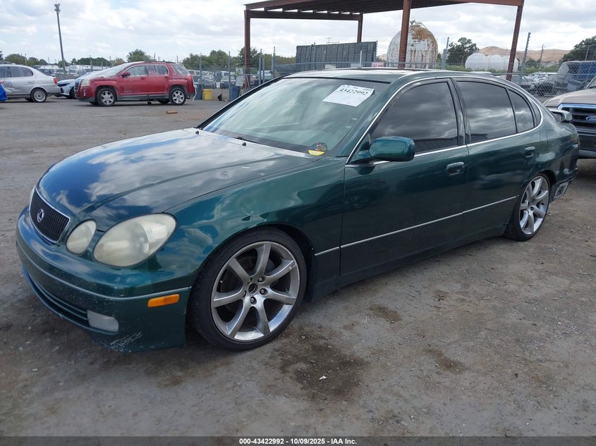 1998 Lexus Gs 400 green sedan gasoline JT8BH68X9W0010121 photo #3