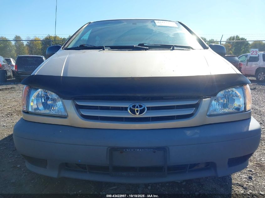 2003 Toyota Sienna Le VIN: 4T3ZF13C13U509791 Lot: 43422997