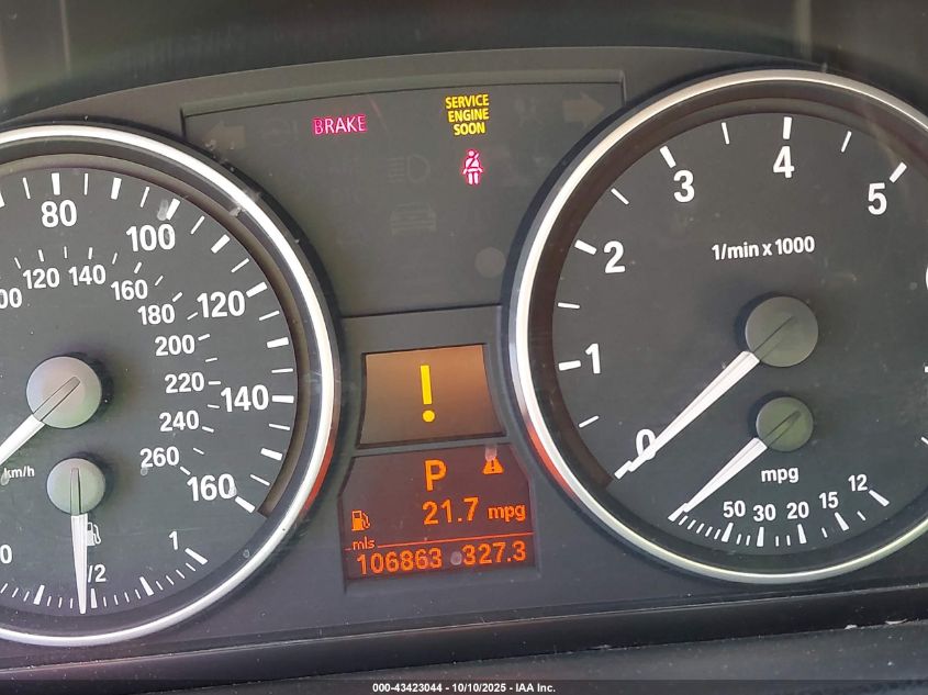 2007 BMW 328I VIN: WBAVC53507FZ80514 Lot: 43423044