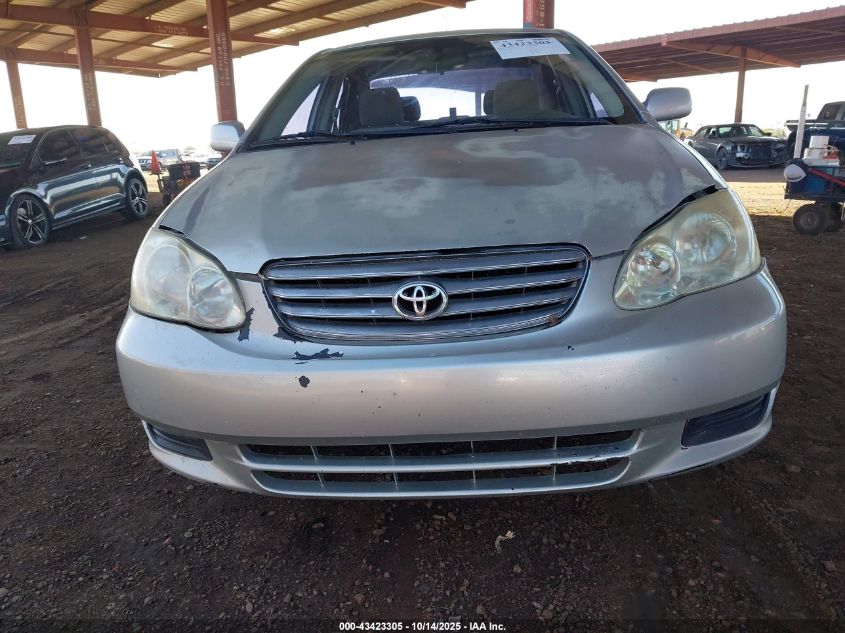 2003 Toyota Corolla Le VIN: 1NXBR32E53Z156262 Lot: 43423305