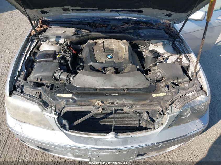 2007 BMW 750Li VIN: WBAHN83567DT68273 Lot: 43423449