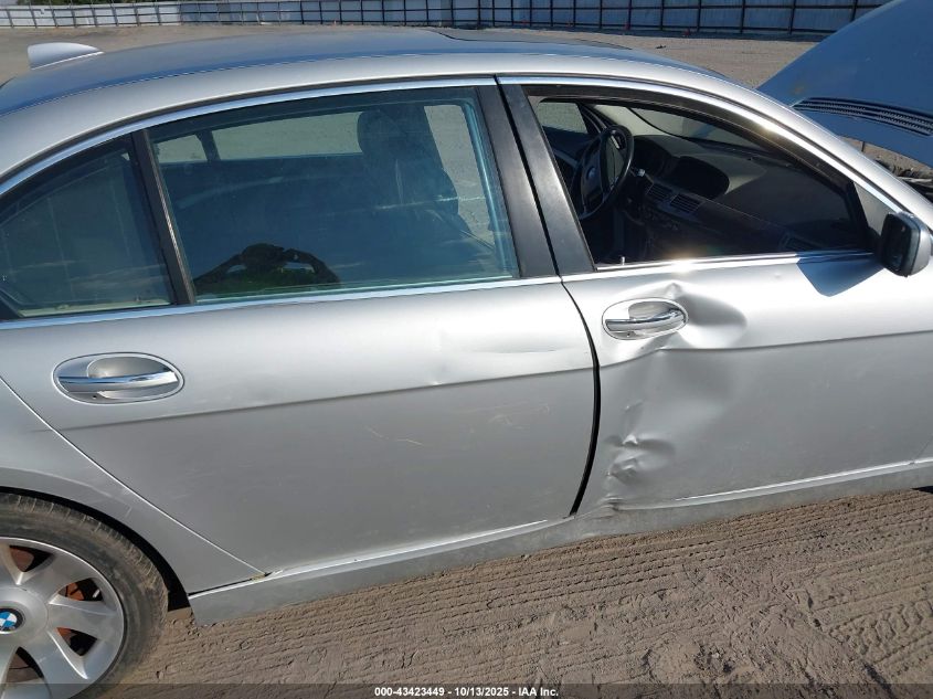 2007 BMW 750Li VIN: WBAHN83567DT68273 Lot: 43423449