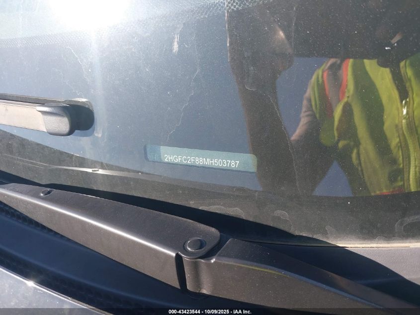 2021 Honda Civic Sport VIN: 2HGFC2F88MH503787 Lot: 43423544