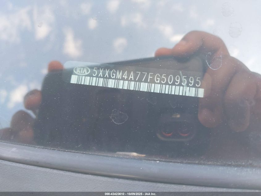 2015 Kia Optima Lx VIN: 5XXGM4A77FG509595 Lot: 43423610