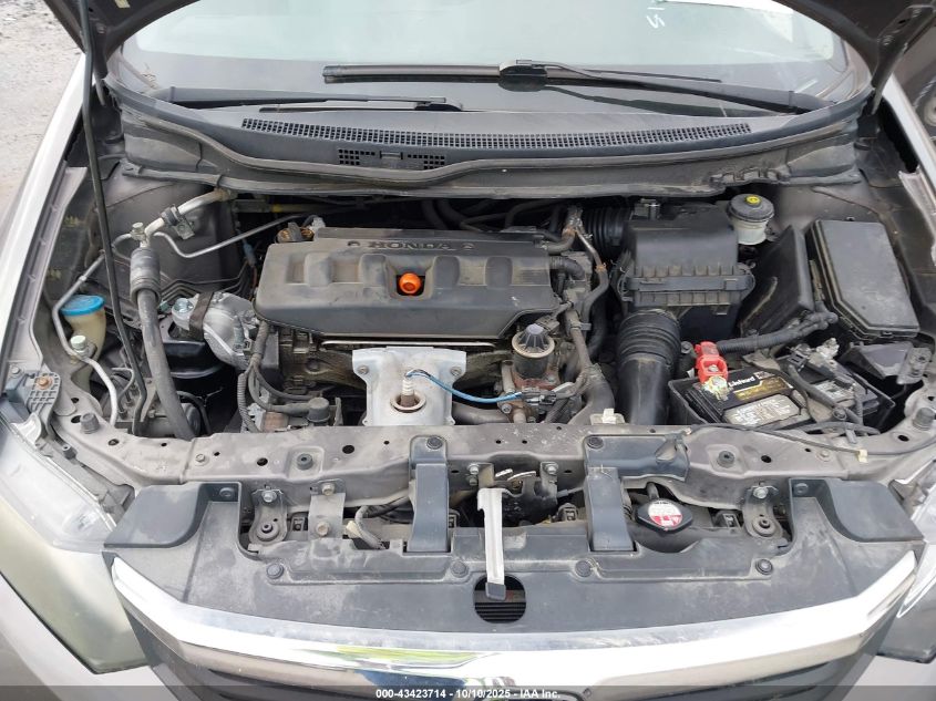 2012 Honda Civic Lx VIN: 19XFB2F52CE076933 Lot: 43423714