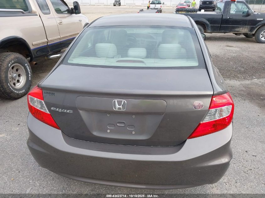 2012 Honda Civic Lx VIN: 19XFB2F52CE076933 Lot: 43423714