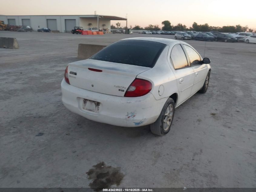 2002 Dodge Neon Sxt VIN: 1B3ES56C62D603093 Lot: 43423922