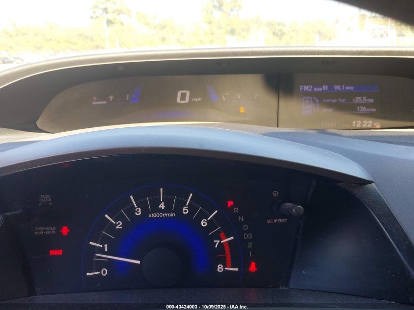 2012 Honda Civic Lx VIN: 19XFB2F59CE327186 Lot: 43424003