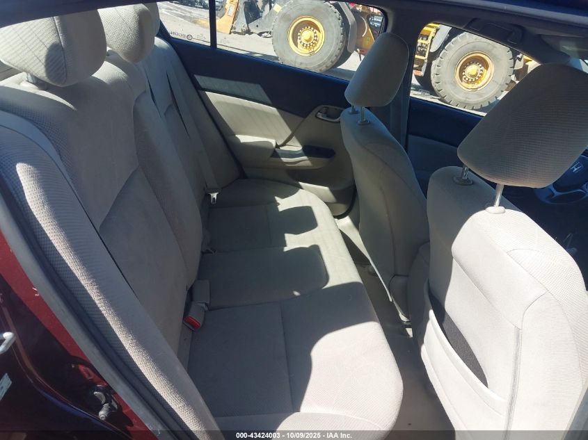 2012 Honda Civic Lx VIN: 19XFB2F59CE327186 Lot: 43424003