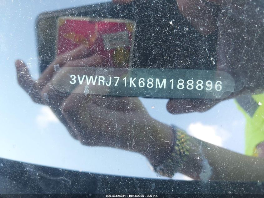 2008 Volkswagen Jetta Wolfsburg Edition VIN: 3VWRJ71K68M188896 Lot: 43424031