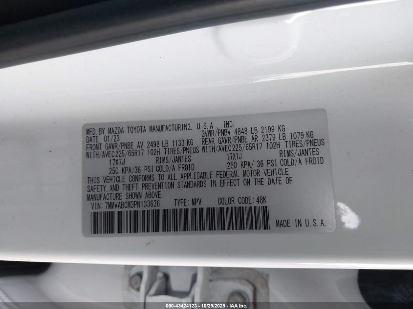 2023 Mazda Cx-50 2.5 S Preferred Plus VIN: 7MMVABCM3PN133636 Lot: 43424123