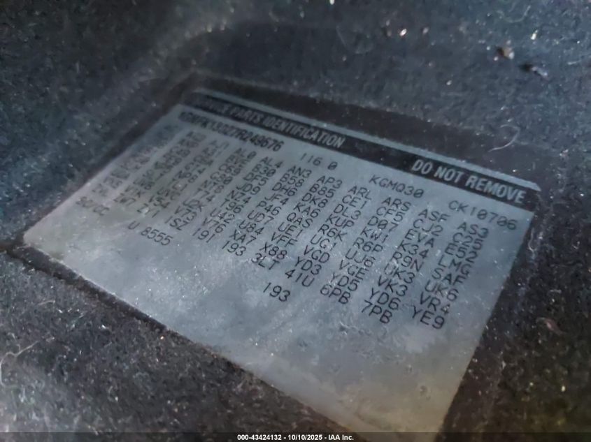 2007 Chevrolet Tahoe Lt VIN: 1GNFK13027R249676 Lot: 43424132