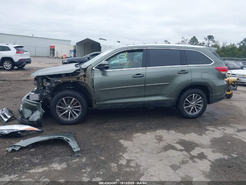 2019 Toyota Highlander Xle VIN: 5TDKZRFH7KS369597 Lot: 43424307