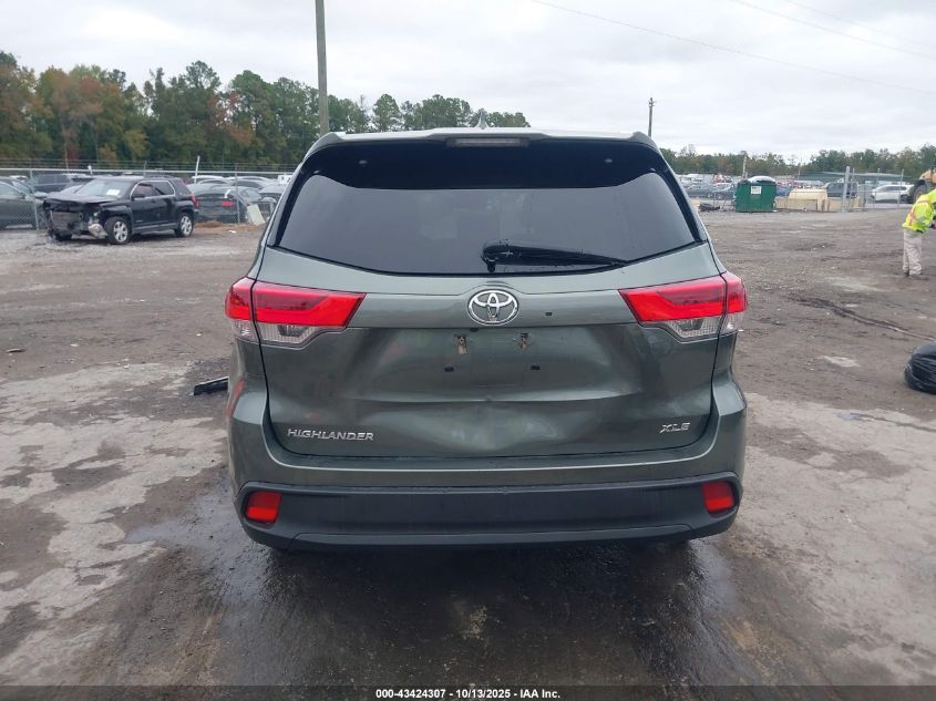2019 Toyota Highlander Xle VIN: 5TDKZRFH7KS369597 Lot: 43424307