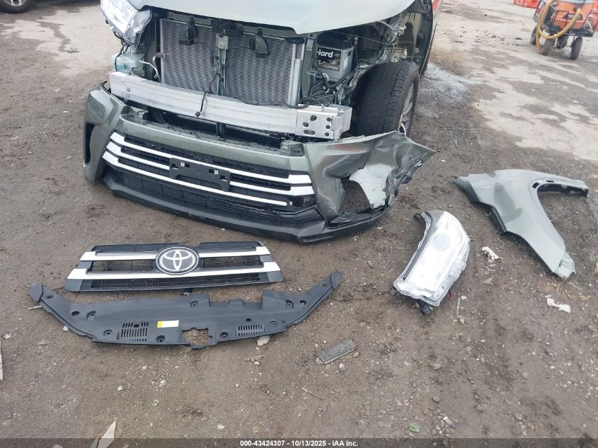 2019 Toyota Highlander Xle VIN: 5TDKZRFH7KS369597 Lot: 43424307