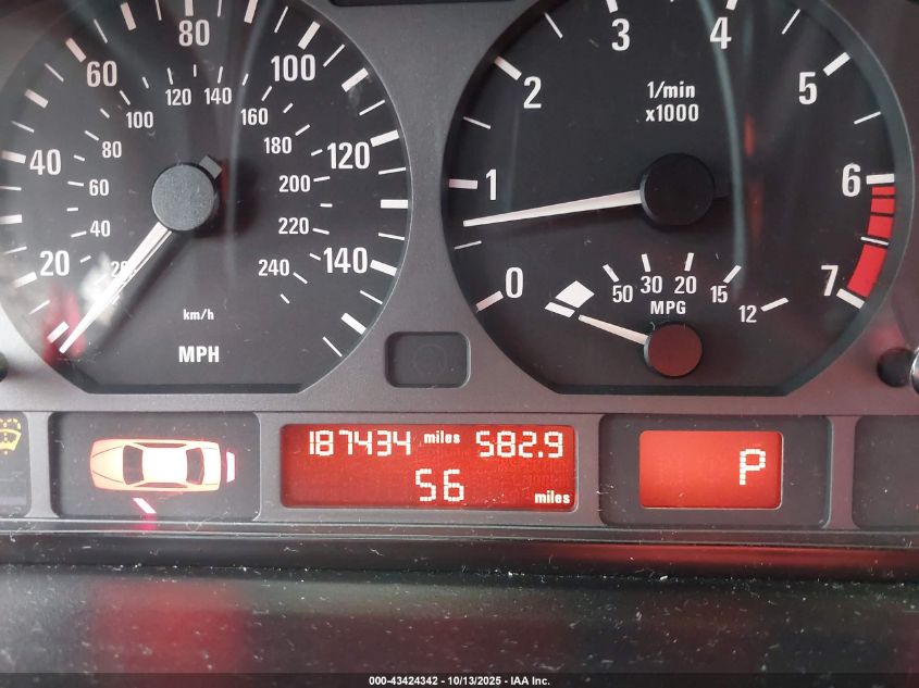 2001 BMW 325I VIN: WBAAV33431EE79475 Lot: 43424342