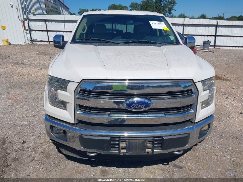 2016 Ford F-150 Lariat VIN: 1FTEW1EF9GKE42927 Lot: 43424507
