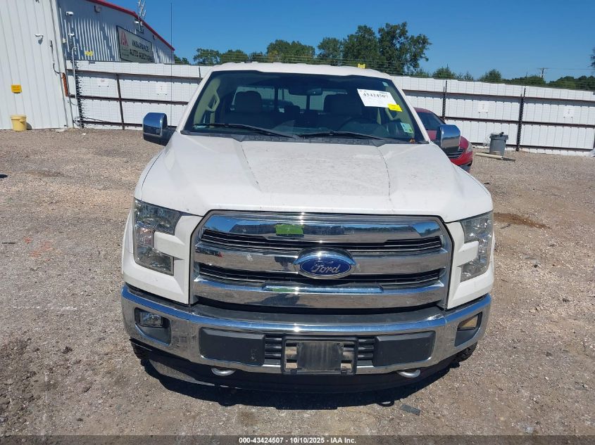 2016 Ford F-150 Lariat VIN: 1FTEW1EF9GKE42927 Lot: 43424507