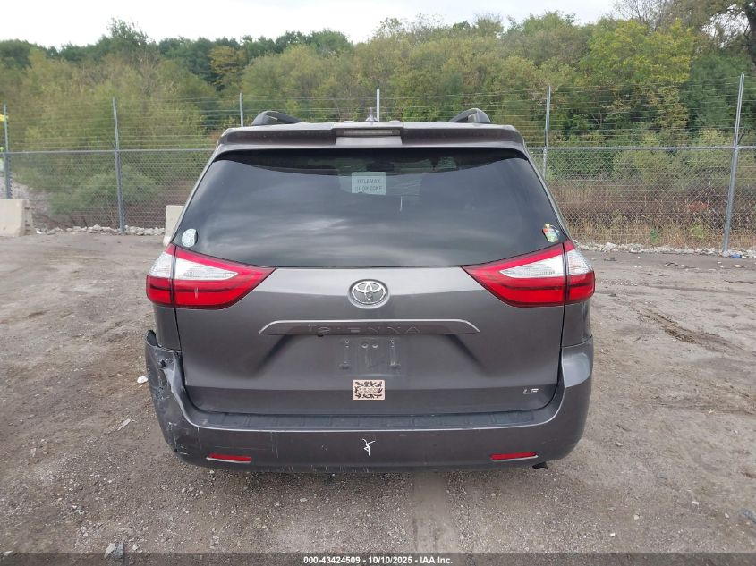 2019 Toyota Sienna Le 8 Passenger VIN: 5TDKZ3DC8KS970411 Lot: 43424509