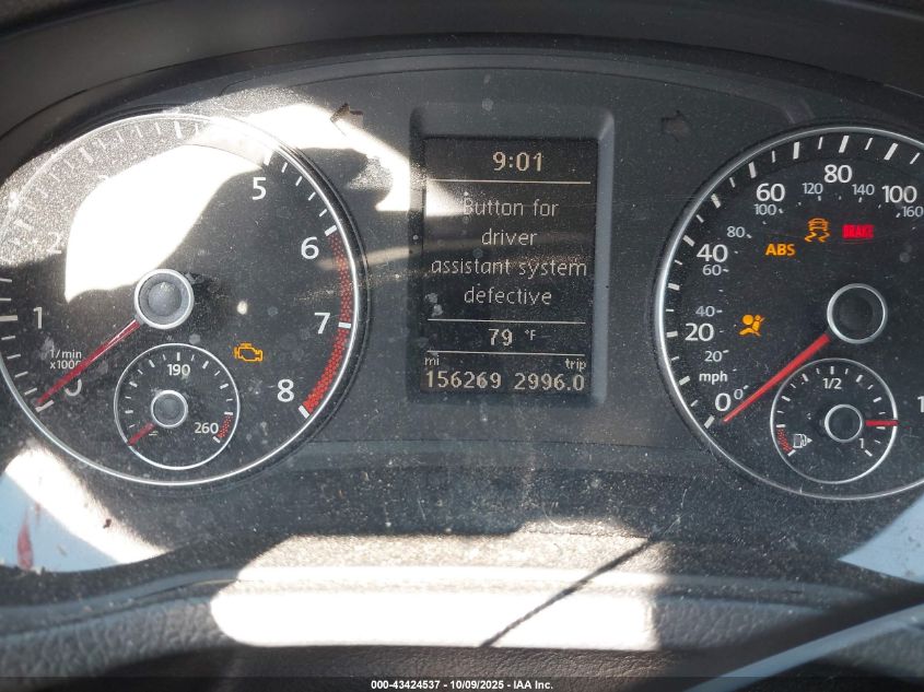 2013 Volkswagen Passat 2.5L Se VIN: 1VWBH7A33DC057409 Lot: 43424537