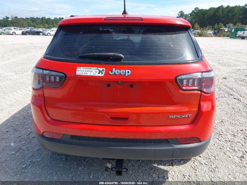 2019 Jeep Compass Sport Fwd VIN: 3C4NJCAB9KT819826 Lot: 43424790