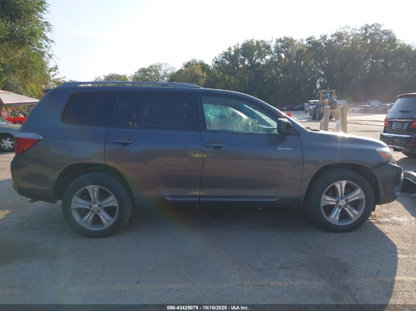 2010 Toyota Highlander Sport V6 VIN: 5TDEK3EH6AS001295 Lot: 43425079
