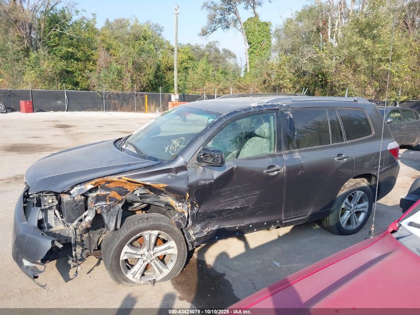 2010 Toyota Highlander Sport V6 VIN: 5TDEK3EH6AS001295 Lot: 43425079