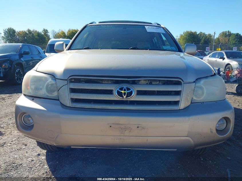 2005 Toyota Highlander Limited V6 VIN: JTEEP21AX50070712 Lot: 43425084