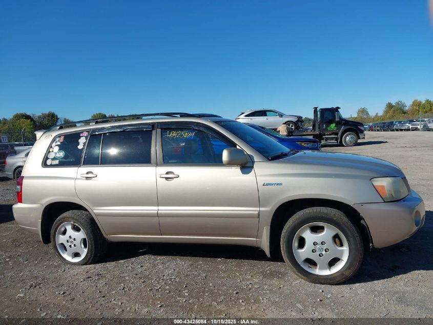 2005 Toyota Highlander Limited V6 VIN: JTEEP21AX50070712 Lot: 43425084