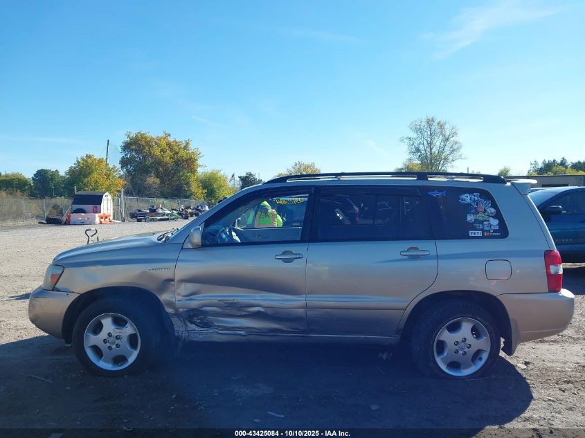 2005 Toyota Highlander Limited V6 VIN: JTEEP21AX50070712 Lot: 43425084