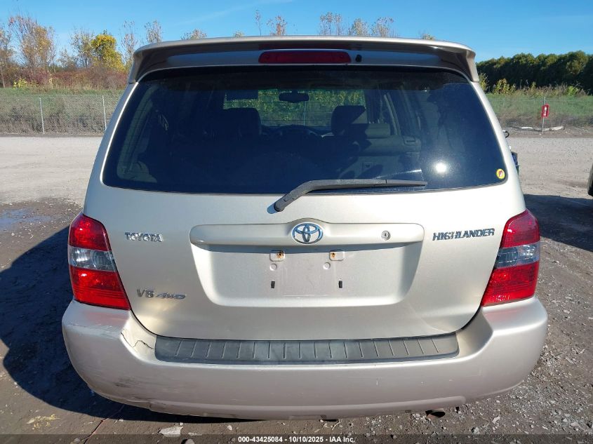 2005 Toyota Highlander Limited V6 VIN: JTEEP21AX50070712 Lot: 43425084