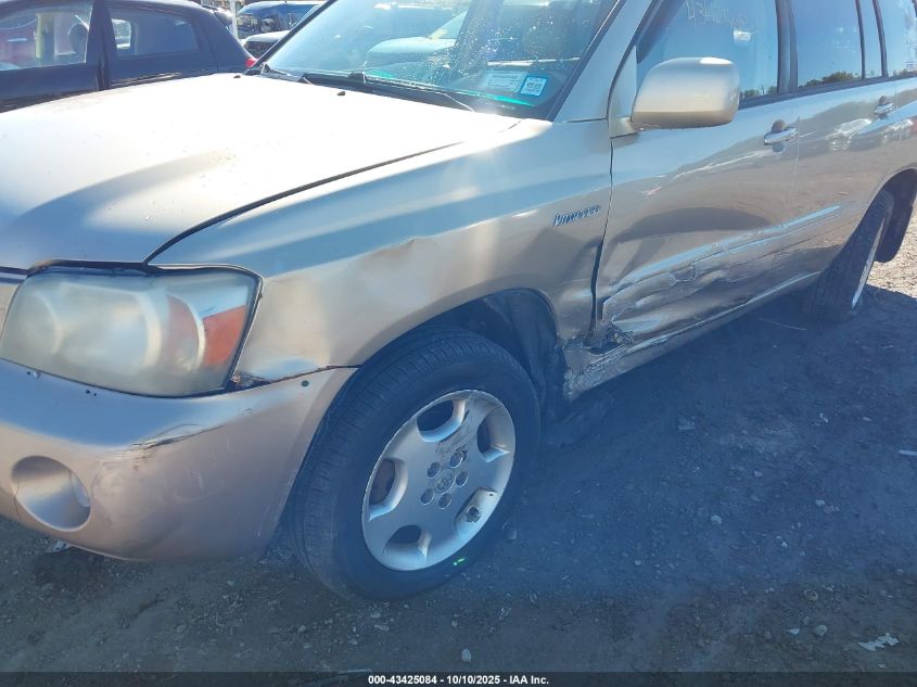 2005 Toyota Highlander Limited V6 VIN: JTEEP21AX50070712 Lot: 43425084