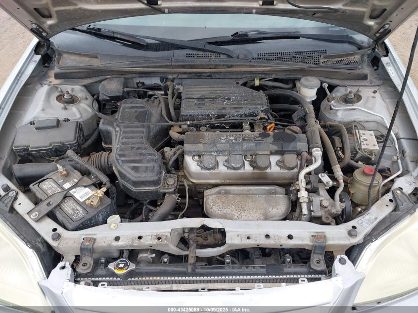 2001 Honda Civic Ex VIN: 2HGES26761H579560 Lot: 43425089