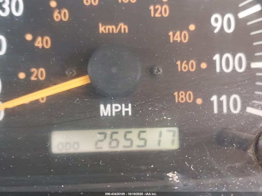 2000 Toyota Tundra Sr5 V8 VIN: 5TBRT3411YS109605 Lot: 43425109