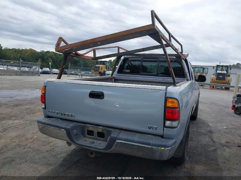2000 Toyota Tundra Sr5 V8 VIN: 5TBRT3411YS109605 Lot: 43425109