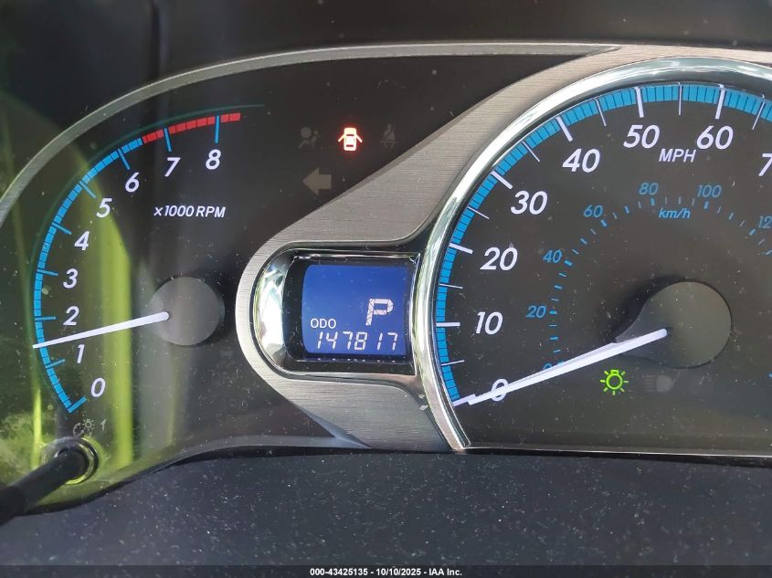 2011 Toyota Sienna Xle V6 VIN: 5TDYK3DC6BS073022 Lot: 43425135