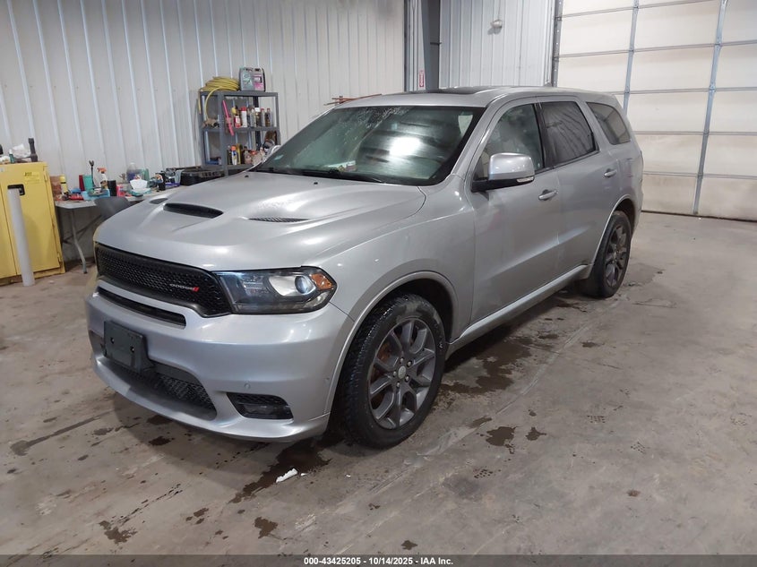 2018 Dodge Durango 5.7 R t Awd Silver Lot 111043425205 Vin 1C4SDJCT1JC400397