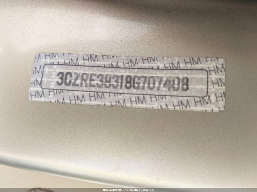 2008 Honda Cr-V Lx VIN: 3CZRE38318G707408 Lot: 43425298