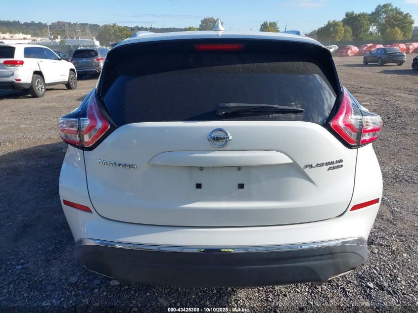 2018 Nissan Murano Platinum VIN: 5N1AZ2MH4JN170268 Lot: 43425308