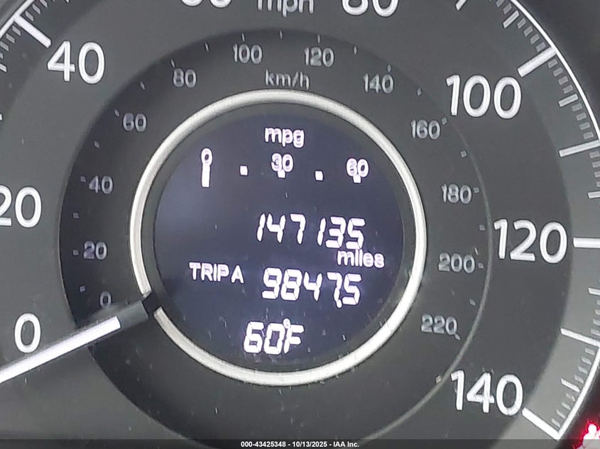 2015 Honda Cr-V Ex-L VIN: 2HKRM4H7XFH609029 Lot: 43425348