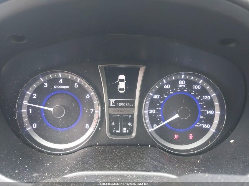 2013 Hyundai Azera VIN: KMHFG4JG2DA227470 Lot: 43425456